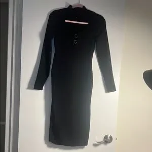 Say What Bodycon sweater Dress Plus Size 1X Black/White